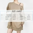 thumbnail image 3 of off The Shoulder Sweatshirt, Yigetop Women's Fashion Solid Color Sweatshirt Casual Long Sleeve Oversized Fall Pullover Sweatshirts Over The Shoulder Sweater Black S, 3 of 4