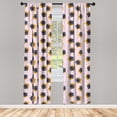 thumbnail image 3 of Ambesonne Tropical Curtains, Digital Flower With Shade, Pair of 28"x63", Marigold Magenta White, 3 of 5