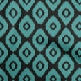 thumbnail image 1 of oneOone Silk Tabby Dark Teal Green Fabric Asian Ikat Quilting Supplies Print Sewing Fabric By The Yard 42 Inch Wide, 1 of 4