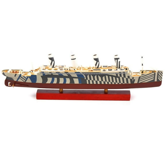 NATEFEMIN Diecast HMT OLYMPIC Cruise Ship Model Ocean Boat 1/1250 Collectible Display Retro Elegant Home Fashion Decor