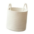 thumbnail image 1 of Cesta de almacenamiento de juguetes para bebé, de cuerda tejida, con asas, para ropa sucia y lavandería. L, 1 of 9
