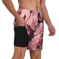thumbnail image 2 of Gukieu Delicate Pink Carnations Print Men's Double Layer Sports Swim Trunks, Quick Dry Adjustable Waist Swim Shorts Swimwear-Medium, 2 of 6