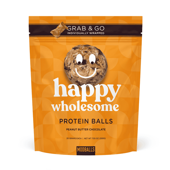 Modballs Gluten-Free Protein Balls, Peanut Butter Chocolate, 10 Pack