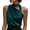 Green Tank Top for Women, variant on Women's Halter Neck Wrap Sleeveless Satin Top Elegant Tank Top for Evening Events Black M
