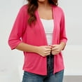 thumbnail image 2 of Women's 3/4 Sleeve Shrugs Lightweight Open Front Cropped Cardigan for Women, 2 of 2
