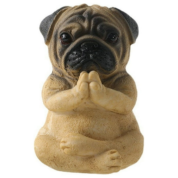Thanksgiving Decorations Decorative Ornaments Desktop Ornament Garden Decoration Meditation Dog Resin Ornament Gardening Crafts Sitting French Bull Dog Decor Garden Ornament Creative Yoga