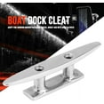 thumbnail image 3 of Durable Stainless Steel Cleats, Anti-Corrosion Materials For Longevity, Heavy-Duty Boat Cleats With Polished Mirror Finish (Pack Of 2), 3 of 5