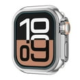 thumbnail image 4 of Allytechgroup for Apple Watch Series 10 11 46mm Metal Case Men, Rugged Protective Bumper [Turn iWatch into Ultra 3/2/1 Look] with Back Cover, Upgrade Stylish Protector Cover 46 mm,Silver, 4 of 4
