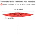 thumbnail image 5 of Yescom 13ft Universal Replacement Umbrella Canopy Top Cover Patio Beach, 5 of 9