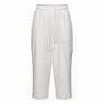 thumbnail image 3 of Kelon Women's Casual Pants, Womens Capris with Pockets Loose Fit Casual Capri Pants Dressy Lightweight Ladies Baggy Cargo Pants for Hiking, 2XL, 3 of 4
