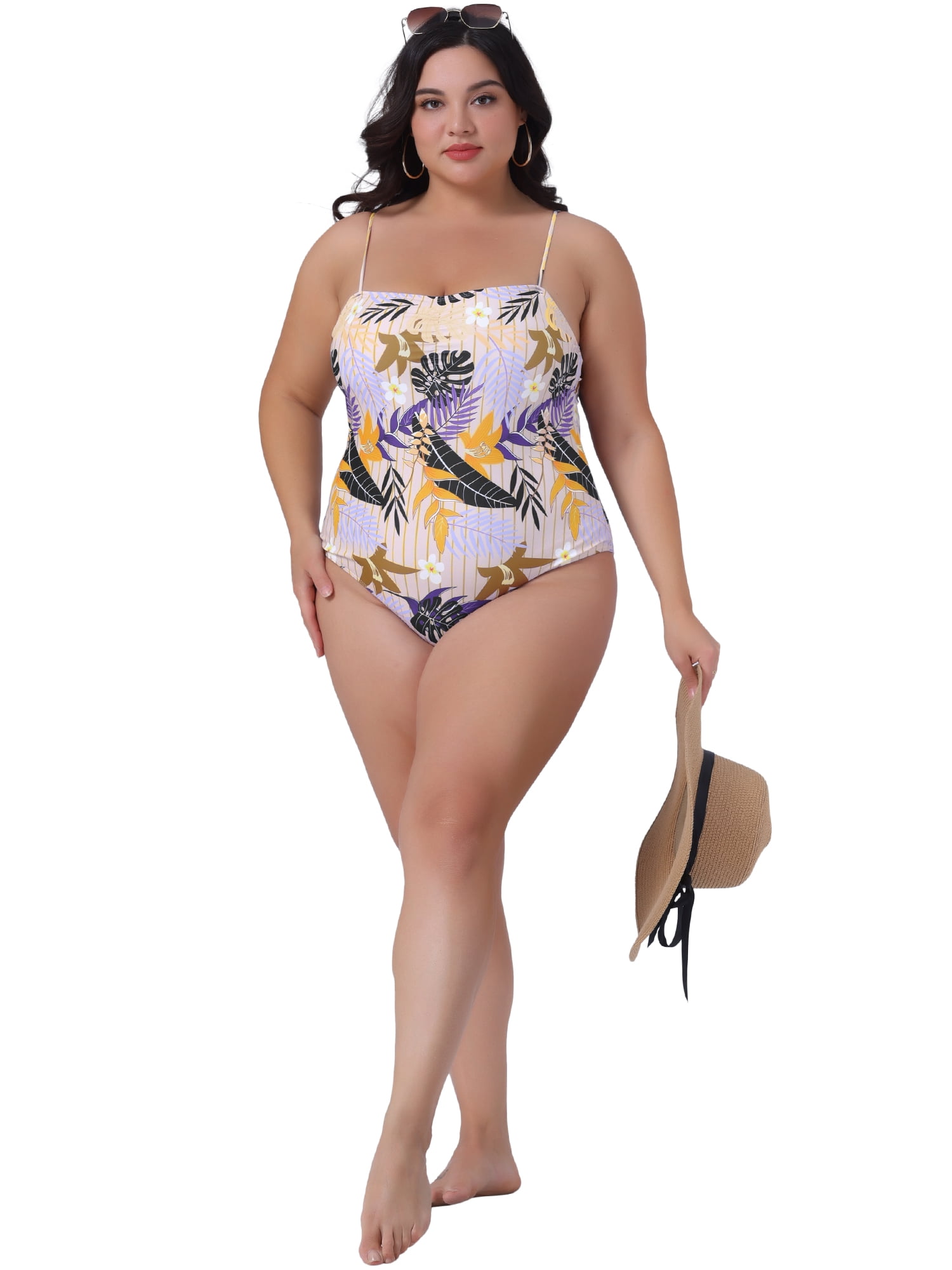 DARING DIVA Women's Plus Size One-Piece Swimsuit Swimdress Beach Wear Large Light Purple