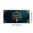 thumbnail image 2 of Ramadan Mubarak Banner Islamic Eid Decoration Backdrop Home Party Decor Lantern Display Celebration Festive Arabic Style Background Blessed Ramadan Wishes, 2 of 3
