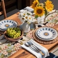 thumbnail image 3 of Table Runner Hummingbird Magpie Table Decoration for Kitchen Dinning Spring Rhododendron Flower Branch Table Decoration for Indoor Outdoor Party Wedding Decor 13x90 Inch, 3 of 7