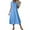 Sky Blue, variant on CHGBMOK Women Dress V Neck Short Sleeve Long Dress Solid Loose Casual Shift Dress