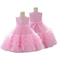 thumbnail image 2 of Esaierr Kids Toddler Girls Flower Princess Dress Tulle V-Neck Tutu Wedding Bridesmaid Dress Birthday Party Dance Gown for 3-13 Years Old, 2 of 9