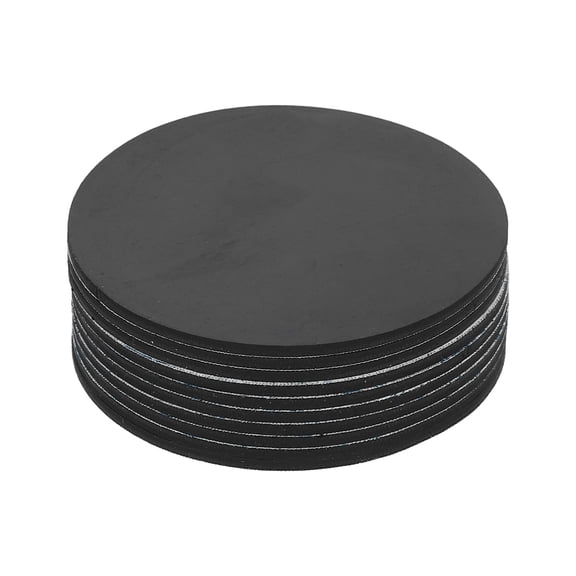 Uxcell 10Pcs 80mmx2mm Round Rubber Solid Discs Washers Self Adhesive Black