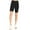 Black, variant on Women's Stretch Side Pockets Soft Active Running Biker Shorts