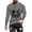 Gray, variant on WREESH Halloween Long Sleeve Tops Fashionable Men's Printed Top with Long Sleeved Round Neck and Smiling Face Printed Top/Shirtx Black