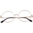 thumbnail image 3 of Agstum Retro Round Metal Non-Prescription Optical Eye Glasses Frame with Spring HInge Clear Lens, 3 of 6