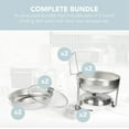 thumbnail image 6 of ALPHA LIVING Chafing Dish Buffet Set of 2 – Complete Stainless Steel Chaffe Buffet Set with Glass, 6 of 8