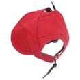 thumbnail image 3 of Gorra de béisbol decorativa con visera para perro cachorro (roja, S), 3 of 5