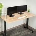 thumbnail image 2 of Stand Up Desk Store Crank Adjustable Height Rolling Standing Desk (Charcoal Frame/Natural Walnut Top, 60" Wide), 2 of 5