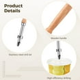 thumbnail image 3 of 5 Pcs Straw Hole Puncher Set for Plastic Lids, Stainless Steel Drink Preparation Tool, Wooden Handle, Includes Stirrer and Cleaning Brush for Home Bars, Lemonade Stands, 3 of 5