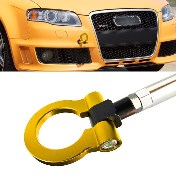 Xotic Tech 1 Set Track Racing Anodized Alloy Tow Hook Compatible with Audi A4 A5 S4 S5 RS5 A7 S7 RS7 B8 (Gold)