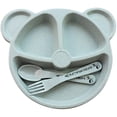 thumbnail image 4 of Juego de vajilla infantil de 3 piezas, juego de platos infantiles divididos | sin BPA | Vajilla infantil estable | sostenible a través del reciclaje de material Adepaton MZQ-0834, 4 of 8
