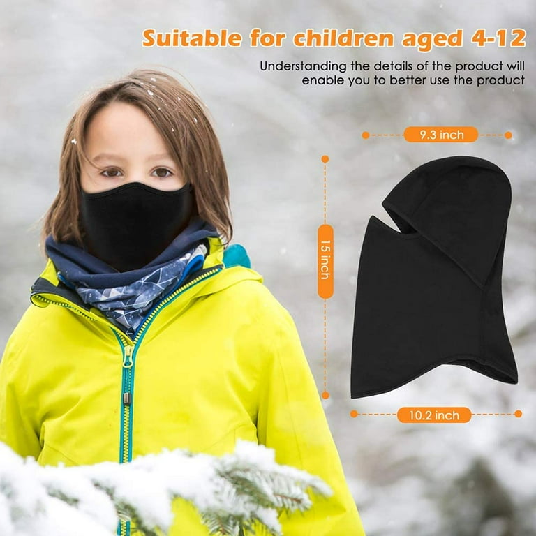 TRIWONDER Kids Balaclava Face Mask Fleece Ski Mask Neck Warmer