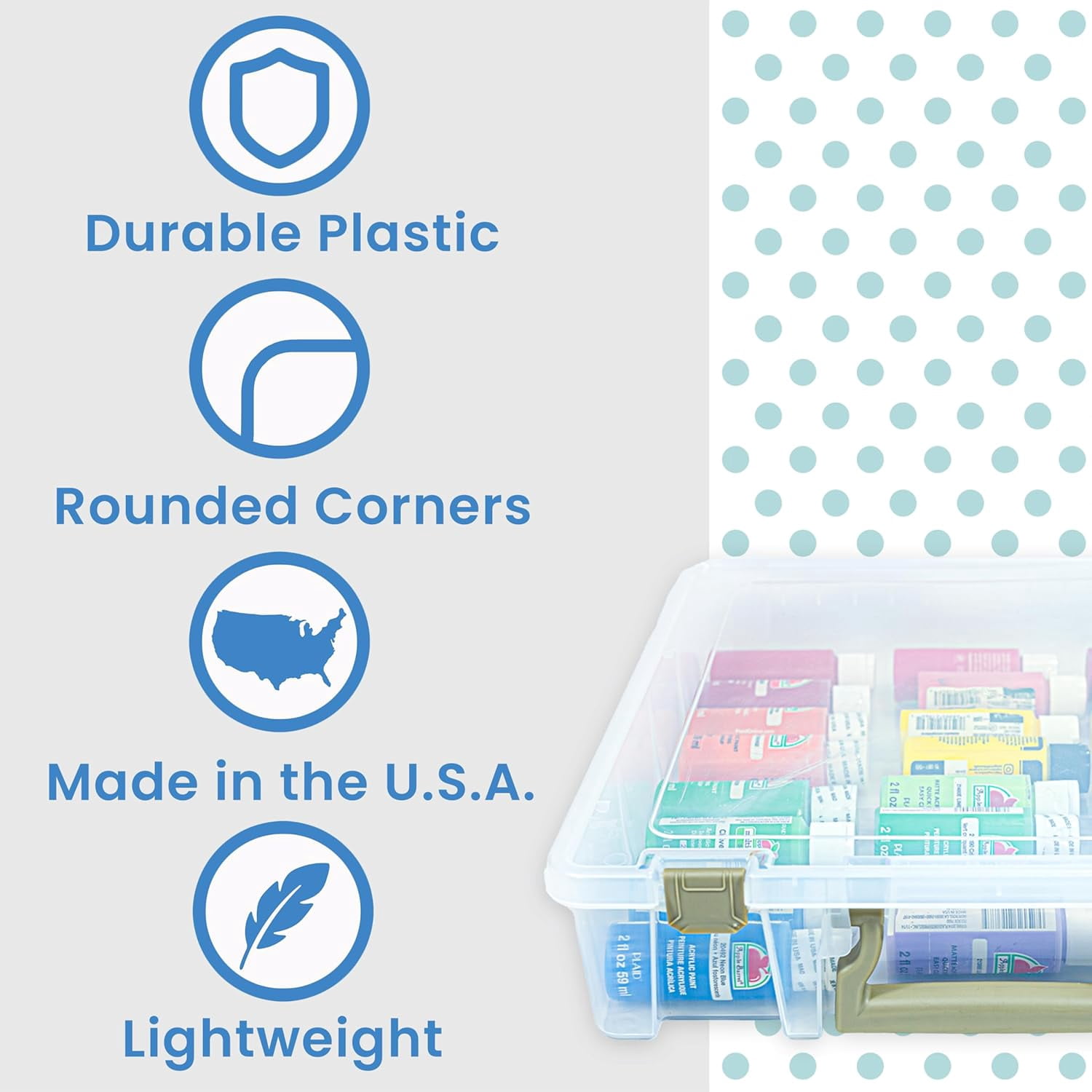 Super Satchel 1 Compartment Box Clear Craft Organizer Storage Case