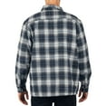 thumbnail image 6 of Alpine Swiss Mens Josh Fleece-Lined Flannel Jacket Heavyweight Snap Button Plaid Shirt Shacket Warm Winter Outerwear BLGY MED, 6 of 7