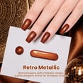 thumbnail image 6 of Beetles Brown Gel Nail Polish, 15ML Retro Metallic Shimmer Gel Polish, 6 of 8