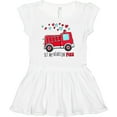thumbnail image 3 of Inktastic Set My Heart on Fire Valentine Fire Truck with Hearts Girls Baby Dress, 3 of 5