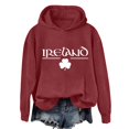thumbnail image 5 of WTXUE Womens St Patricks Day Hooded Sweatshirts Green Shamrock Dressy Casual Pullover Tops St Patricks Shirt Long Sleeve Oversized Hoodie Shamrock Print Hoodies Irish Clover Tops Wine 5Xl, 5 of 6