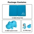 thumbnail image 4 of Bath Kneeler Pad - Child Bath Mat - Bath Spout Cover Blue Hippo - Kids Accessories + Toys, 4 of 7