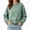 Army Green, variant on Women’s Vintage Washed Crew Neck Sweatshirt Long Sleeve Loose Pullover,Sizes S-5XL