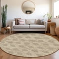 thumbnail image 4 of Dalyn Rugs Machine Washable Indoor/Outdoor Chantille Gold 8' x 8' Round Rug, 4 of 7