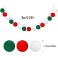 thumbnail image 2 of 4 Pcs Christmas Felt Ball Garland,Christmas Pom Pom Garland Christmas Felt Ball Garland,Colorful Garland Felt Ball Decor for Christmas Tree Winter Holiday Decorations Indoor Home Room Decor, 2 of 7