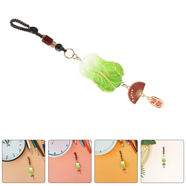 FESTFENDS Adorno De Repollo En Resina Multicolor Para Llavero De Bolsas Y Espacios Decorativos
