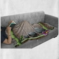 thumbnail image 6 of Spa Soft Flannel Fleece Throw Blanket, Spa Frame Stones Bamboo Stems Orchid Petals Yoga Philosophy, Cozy Plush for Indoor and Outdoor Use, 70" x 90", Multicolor, by Ambesonne, 6 of 6