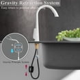 thumbnail image 3 of White Kitchen Faucet Mixer Tap with Pull-Out Sprayer, 360° Rotating Kitchen Faucet with Pull-Out Sprayer, Stainless Steel Kitchen Faucet, 2 Spray Modes, 3 of 4