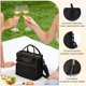 thumbnail image 3 of Loncheras para Mujer, Bolsa de Almuerzo, Lonchera Termica Grande con Correa Antifugas y Fácil de Limpiar Hielera Portátil Unisex para Trabajo/Picnic/Viajes (Negro), 3 of 4