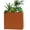 Rusted, variant on 24"x10"x24" Rectangular Planter Pots with Drainage Holes Removable Shelf Metal Steel Large Garden Pot for Outdoor Plants Tall Flower Vase Container for Yard Front Porch Patio Planter Box Decor, Black