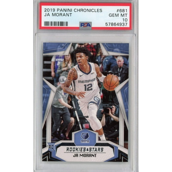 Graded 2019-20 Panini Chronicles Ja Morant #681 Rookie RC Basketball Card PSA 10 Gem Mint