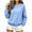 Light Blue, variant on CBASIHI Womens Crew Neck Sweatshirts with Pockets- Fall Oversized Long Sleeve Casual Pullover Top Gray Size S-2XL