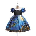 thumbnail image 5 of Gunia Girls Halloween Dress Adorable Graphic Print Dresses Little Girls Short Sleeve Crew Neck School Playwear Dress Up Outfits Size 2-3 Years, 5 of 9