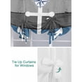 thumbnail image 3 of Blue Nautical Anchor Tie Up Curtains for Windows 63 Inch Length Balloon Curtains Kitchen Adjustable Balloon Window Shade Rustic Distressed Wood Grain Tie Up Valance Bathroom Curtain Window 42"x63", 3 of 6