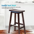 thumbnail image 6 of PayLessHere Bar Stools Set of 2 for Kitchen Counter Solid Wooden Saddle Stools 30-Inch Height Home Furniture Barstool, Brown, 6 of 7