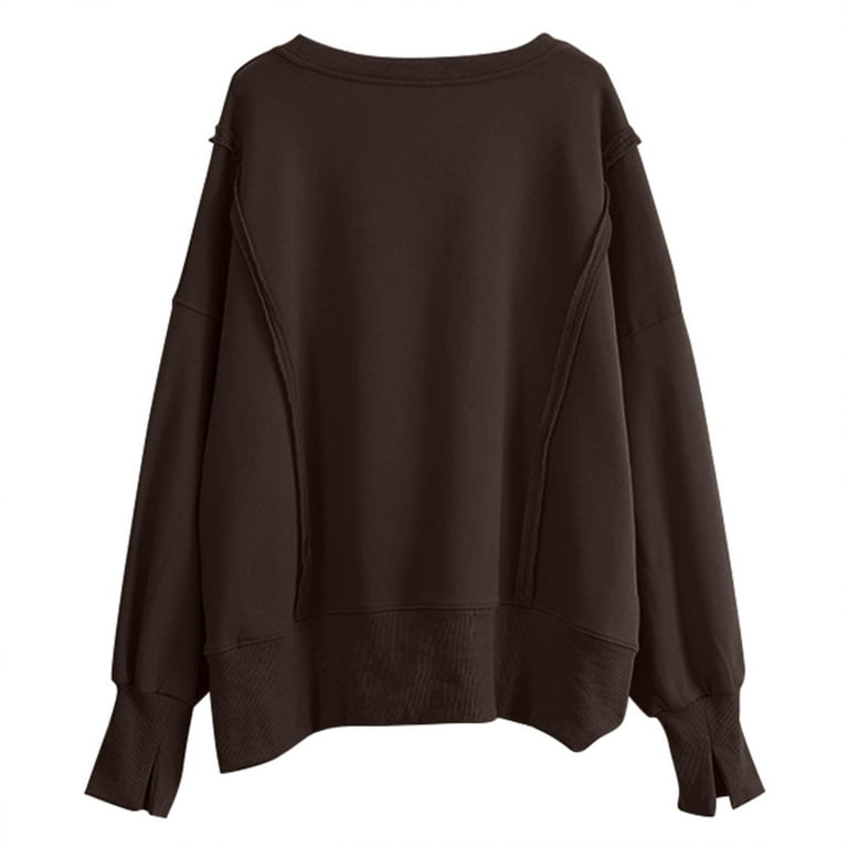 Baberdicy Drop Shoulder Sweatshirt Womens Oversized Crewneck Baberdicy Drop Shoulder Sweatshirt Womens Oversized Crewneck